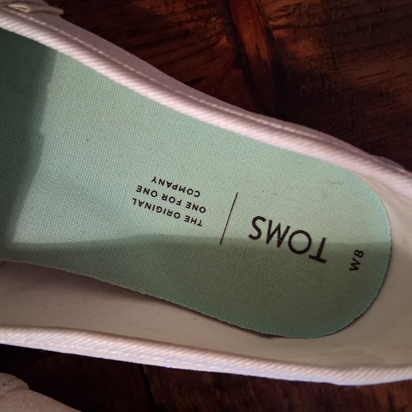 TOMS Women's White Glitter Classic Alpargata Slip-On Shoes - Picture 5 of 5